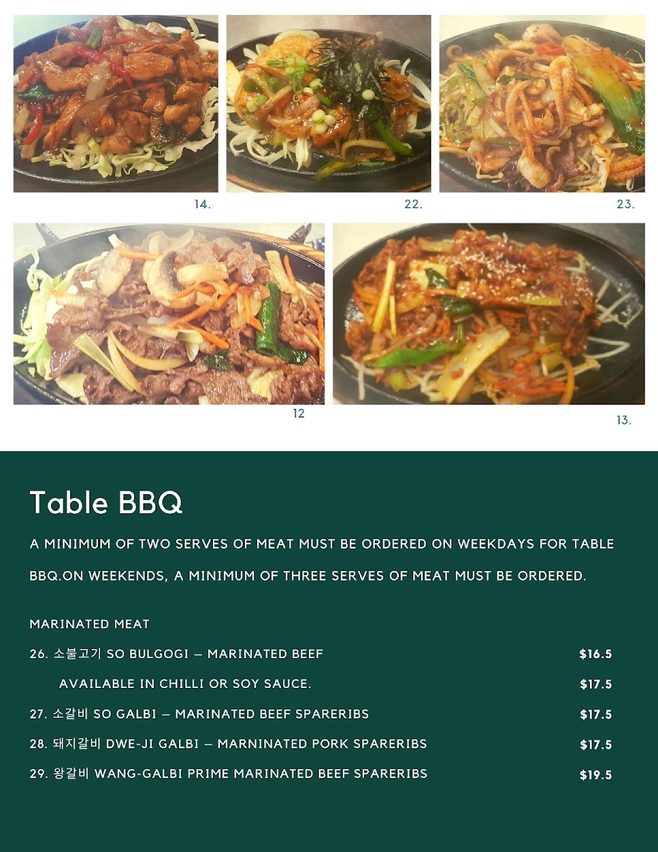 Menu Hodori Korean Garden-9